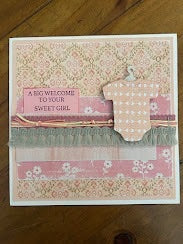 Baby Girl  | Newborn Baby  | Girl | Greeting Card | Card | Handmade | Cute Card