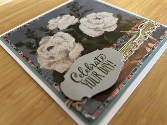 Happy Birthday | Greeting Card | Handmade | Celebrate | Flowers