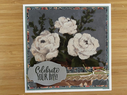 Happy Birthday | Greeting Card | Handmade | Celebrate | Flowers