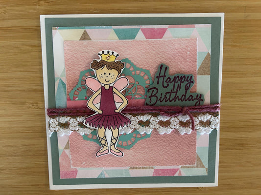 Happy Birthday | Ballerina | Greeting Card | Handmade | Celebrate  |