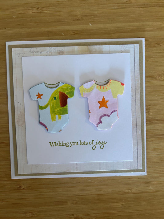 Twins  | Baby Boy  | Baby Girl | Newborn Baby  | Greeting Card | Card | Handmade | Cute Card | Baby Shower
