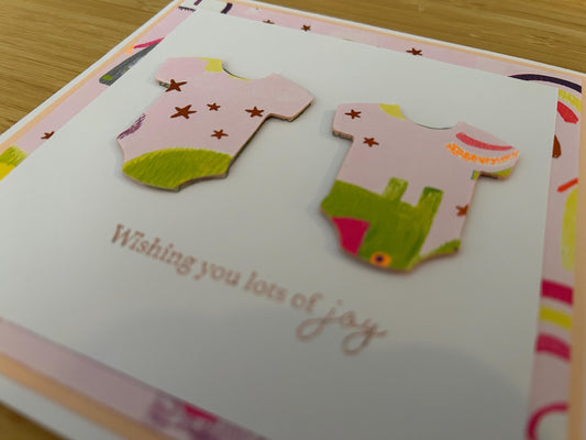 Twins  | Baby Girl | Newborn Baby  | Greeting Card | Card | Handmade | Cute Card | Baby Shower