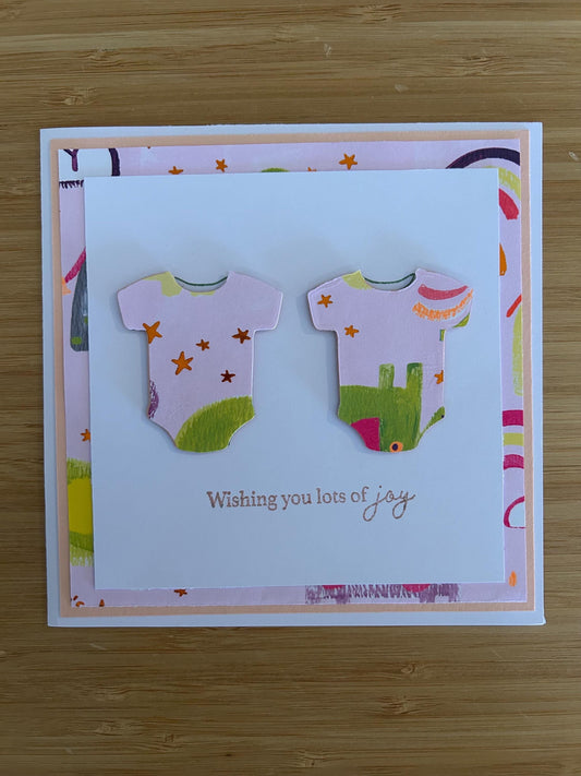 Twins  | Baby Girl | Newborn Baby  | Greeting Card | Card | Handmade | Cute Card | Baby Shower