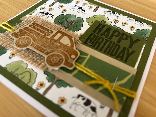 Happy Birthday | Handmade Greeting Card | Birthday | Celebration | Little Boy | Boy | Quarry Truck | Adventure | Fun | Adventure | Farm